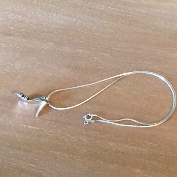 STERLING SILVER SHOE PENDANT WITH CHAIN - Picture 8 of 8